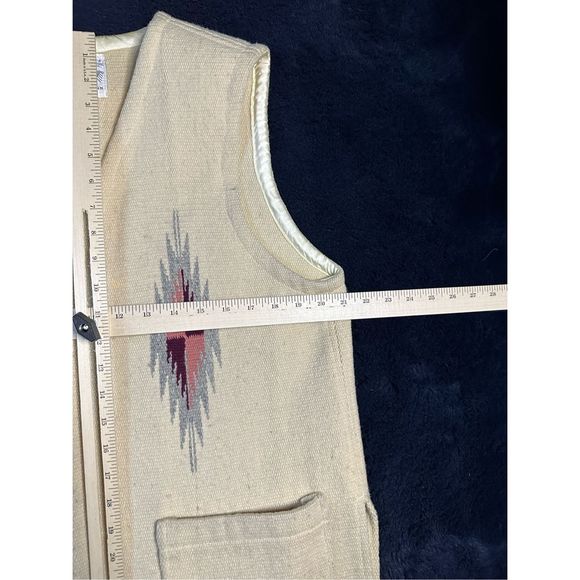 Vintage Ortega Hand Woven Wool Chimayo Vest Southwestern Sz Mens Large W - Picture 7 of 8